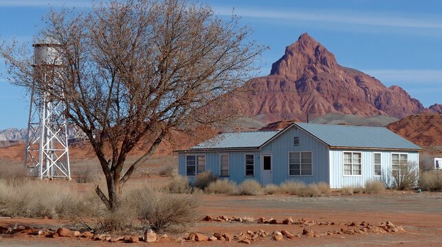 Uranium Mines Located Near a Barren Landscape and Rocky Mountain in the West