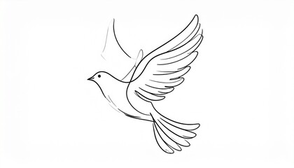 Obraz premium white dove flying