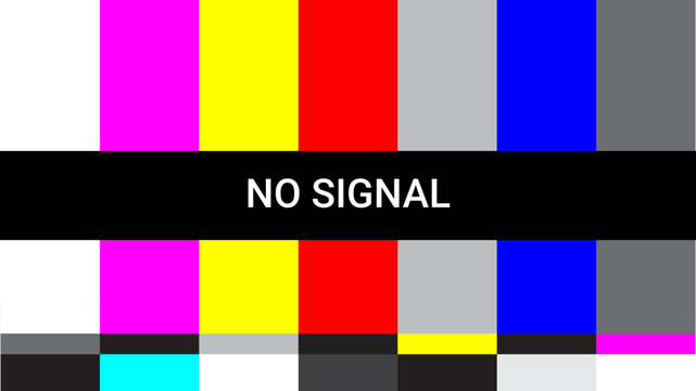  Vibrant TV Error Screen - No Signal Emergency Broadcast Warning