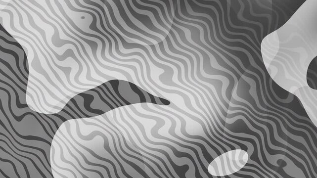 Black and white abstract design with transparent shapes. Suitable for backgrounds, packaging, textiles, and graphic design projects. Perfect for modern decor.