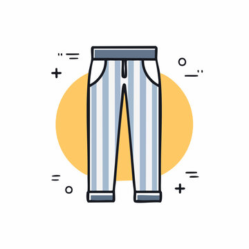 Striped Pajama Pants Icon