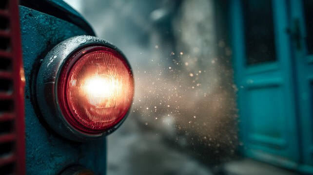 Train Headlight in Fog