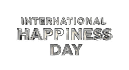 Fototapeta premium International Happiness Day Text Design