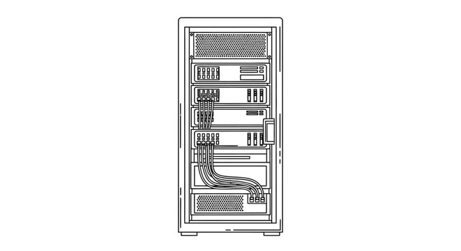 Detailed diagram of computer hardware.