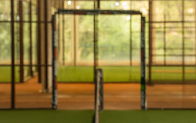 Background for padel event advertisement. Padel court. Open tour poster for social media promotion. © Mike Orlov