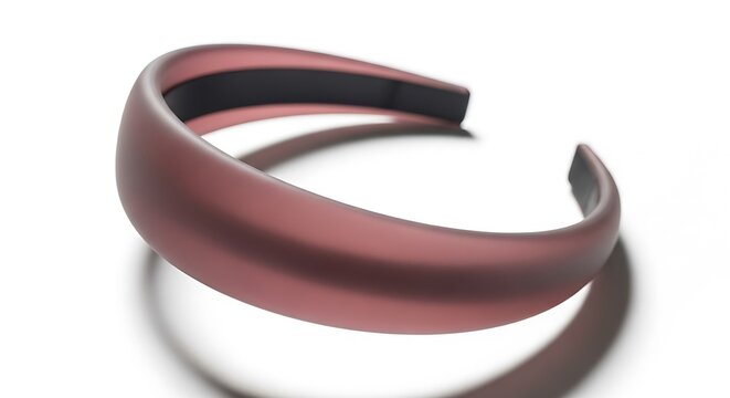 Red rubber O-ring seal isolated white.