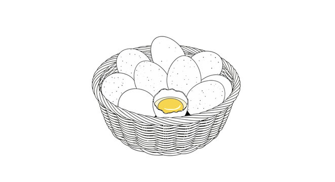 A bowl of white eggs.