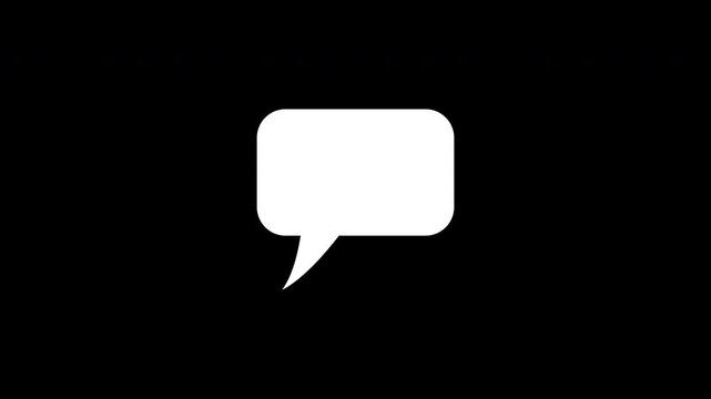 Message bubble typing, Typing Indicator Chat Bubble Animation, animation text message with alpha channel in 4k.