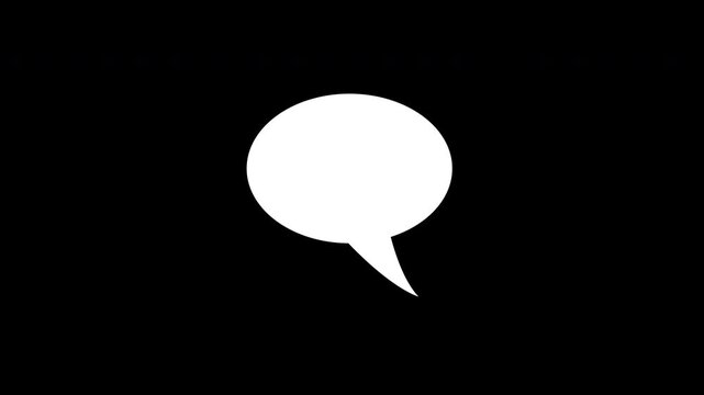 Message bubble typing, typing animation, typing text message cloud conversation, animation text message with alpha channel in 4k.