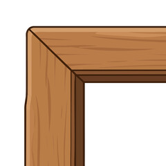Naklejka premium Close-up of wooden frame corner with textured surface 