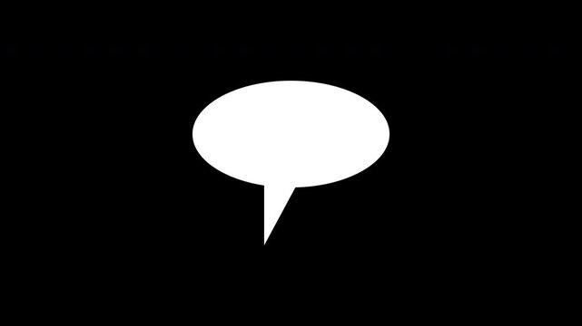 Message bubble typing, bubbles message cloud on transparent background, 4K animation with alpha channe