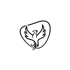 Obraz premium Minimalist hand-drawn heart with flame outline on transparent background