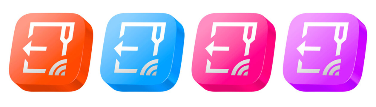 Glossy 3D download from ftp collection in orange, blue, purple, and pink, offering a colorful icon set for mobile payment applications.