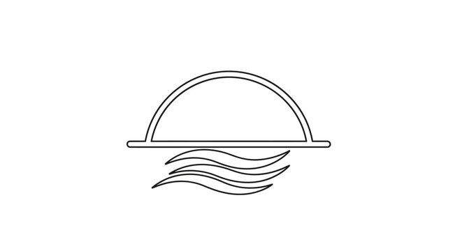 Simple line drawing of a hat.
