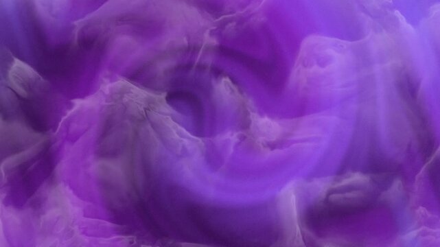 Vibrant purple smoke swirls in fluid motion. Soft gradients blend into dreamlike motion. Ideal for abstract backgrounds or mood settings. No people or animals in the frame