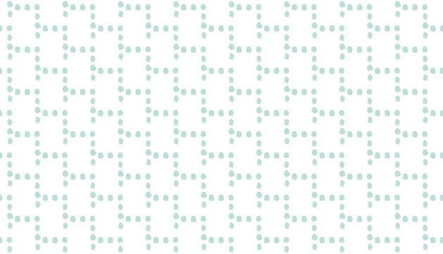 Hand drawn mint green dot lattice pattern background soft geometric grid texture for wallpaper and stationery