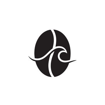 Abstract Circular Swirl Logo with Swooping Curves