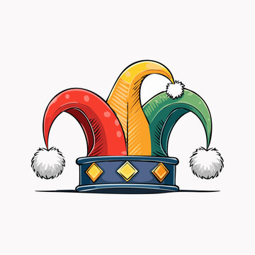 Jester Hat with Pom-Poms