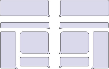 Fototapeta premium Vector chat boxes and speech bubbles elements for social media design.