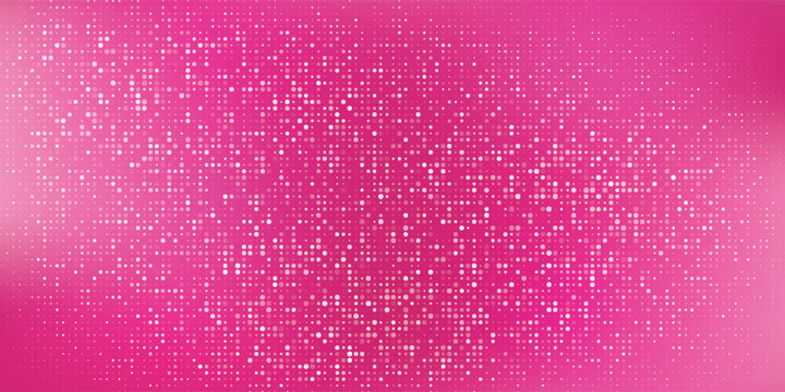 Abstract pink halftone gradient background with digital dot pattern atau Modern magenta vector background with geometric tech halftone texture eps10