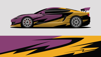Purple and gold sports car. © IP STOCK