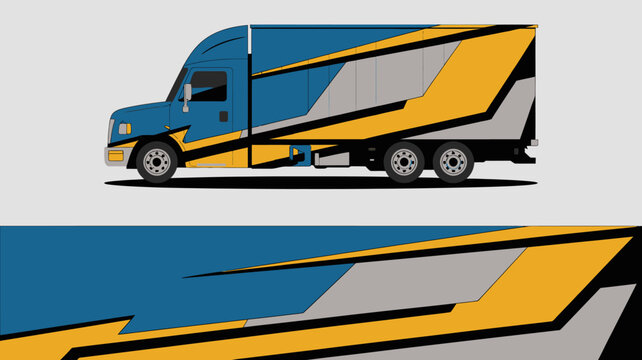 Semi Truck Trailer Graphic Design.