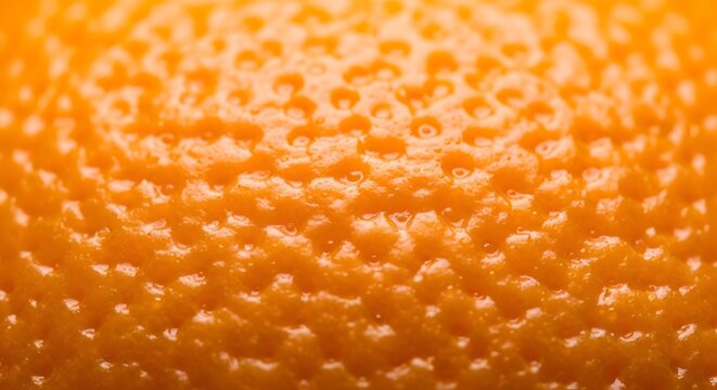 Close up macro shot of vibrant orange citrus fruit peel texture.