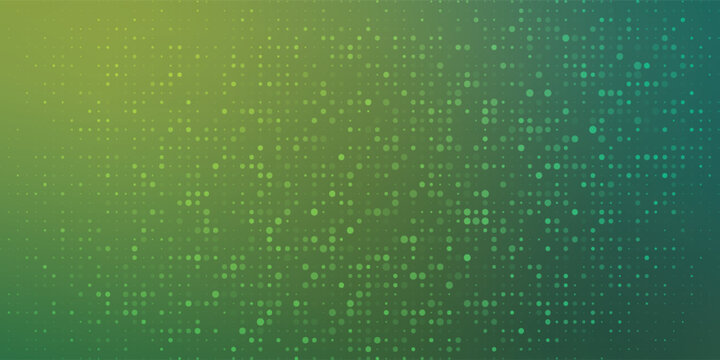 Abstract green gradient background with digital halftone dot pattern atau Modern lime and teal vector background with geometric tech halftone texture eps10