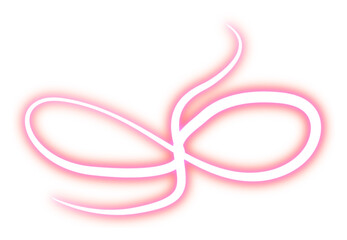 Naklejka premium Abstract Red Pink Neon Infinity Light Wave Design