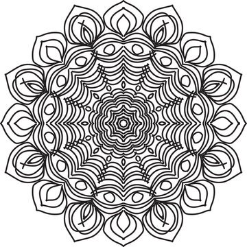 Geometric octagonal mandala pattern with sharp details