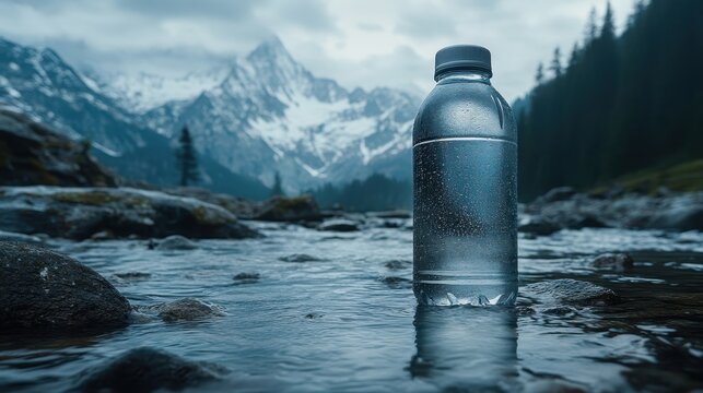 Reflections Water Bottle Mountain Stream
