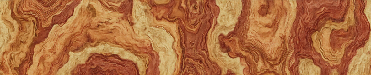 Obraz premium Warm earthy seamless agate pattern with orange and rust mineral layers flowing in organic waves with detailed crystalline textures.