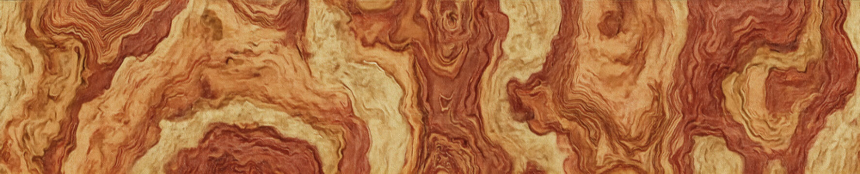 Warm earthy seamless agate pattern with orange and rust mineral layers flowing in organic waves with detailed crystalline textures.