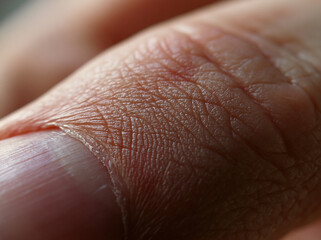 Fototapeta premium Close-up Macro Photography: Human Skin Texture and Tactile Patterns in Detailed Focus