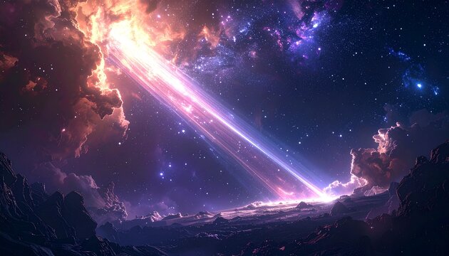 Cosmic Symphony - A Celestial Dance of Light and Nebula.