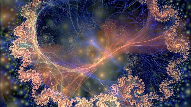 Ethereal Cosmic Fractal Landscape 2