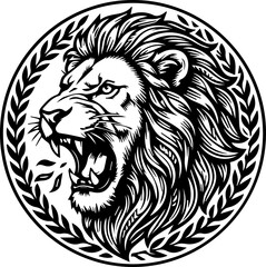 Obraz premium lion head silhouette