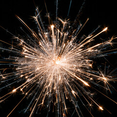 Obraz premium Celebratory Sparkler Magic: Vibrant Firework Celebration in the Night