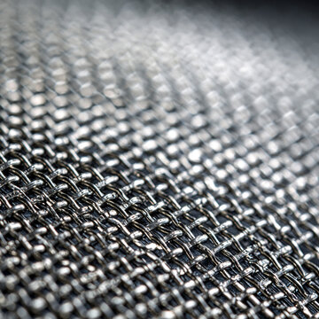 Metal Mesh: Shiny Steel Woven Texture Surface with Industrial Durability and Flexible Modern Design for Architecture and Construction Equipment