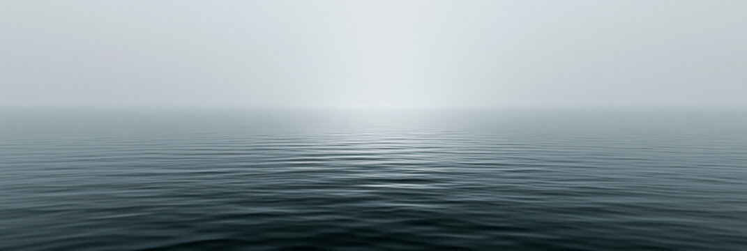 Ocean Reflections: Tranquil Seascape with Clouds and Serene Horizon