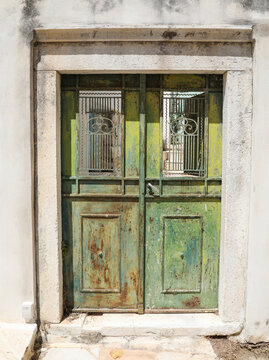 Weathered Door Naxos - Greece. Abstract architectural detail