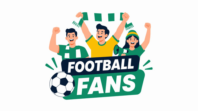 Cheering Football Fans Celebrate Victory Together With Energy.