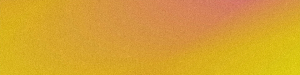 Fototapeta premium A horizontal grainy gradient gently shifts from yellow to pink, creating a playful, modern banner background perfect for social media covers, web headers, and trendy promotions.