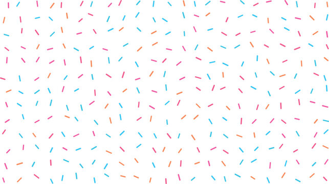 Sweet candy sprinkles in vibrant pink orange and blue create a festive dessert pattern