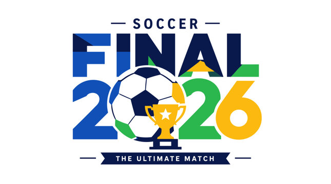 Soccer Final 2026 Logo Featuring Ball.