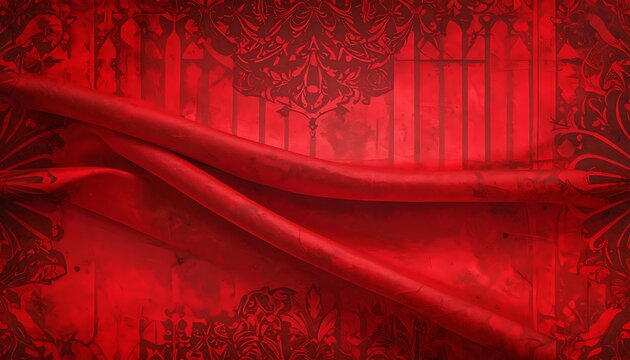 Red fabric texture with light effect.