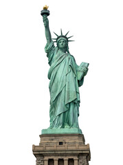 Fototapeta premium Statue of Liberty with transparent background, New York landmark