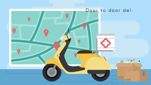 vector illustration of a scooter