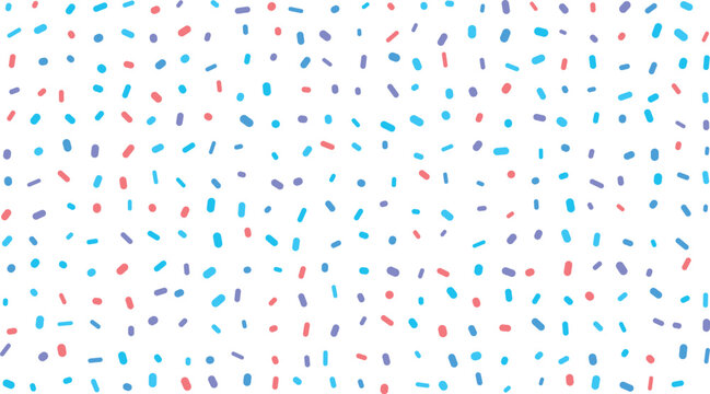 Colorful sprinkles pattern on white background