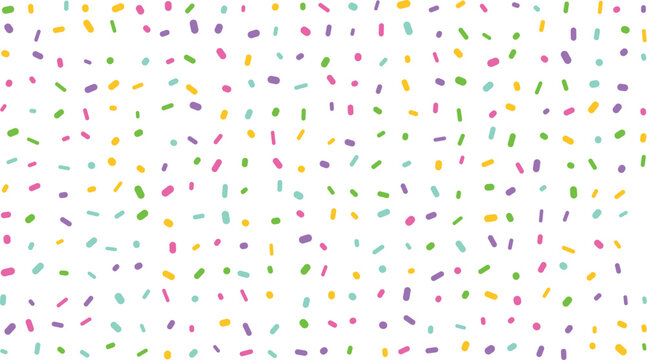 Colorful sprinkle pattern pastel confetti background for celebrations and design